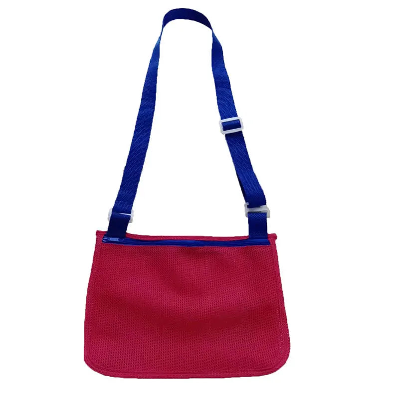 KTX-088147 Children's Rectangular Toy Storage Bag - Lightweight Mesh Beach & Travel Organizer 20x24x8cm