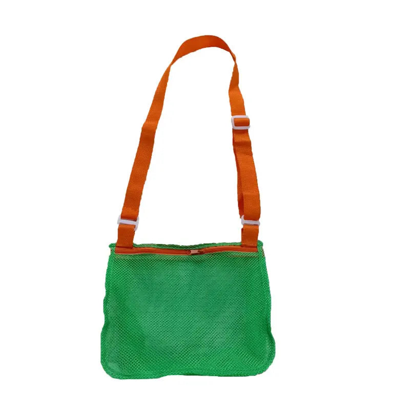 KTX-088147 Children's Rectangular Toy Storage Bag - Lightweight Mesh Beach & Travel Organizer 20x24x8cm