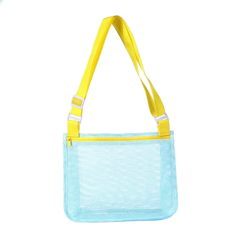 KTX-088147 Children's Rectangular Toy Storage Bag - Lightweight Mesh Beach & Travel Organizer 20x24x8cm