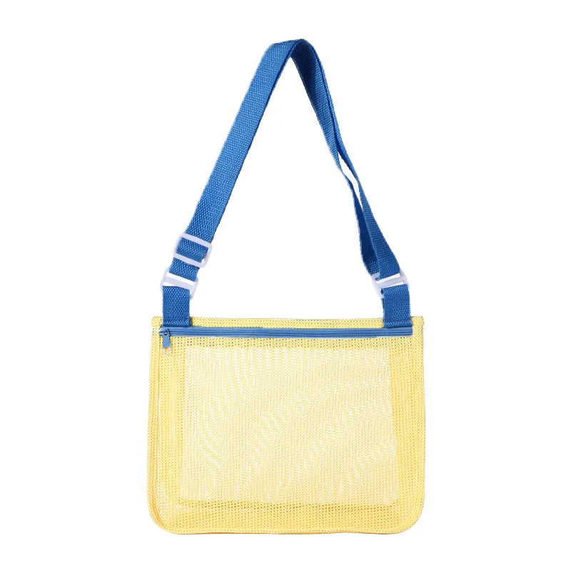 KTX-088147 Children's Rectangular Toy Storage Bag - Lightweight Mesh Beach & Travel Organizer 20x24x8cm