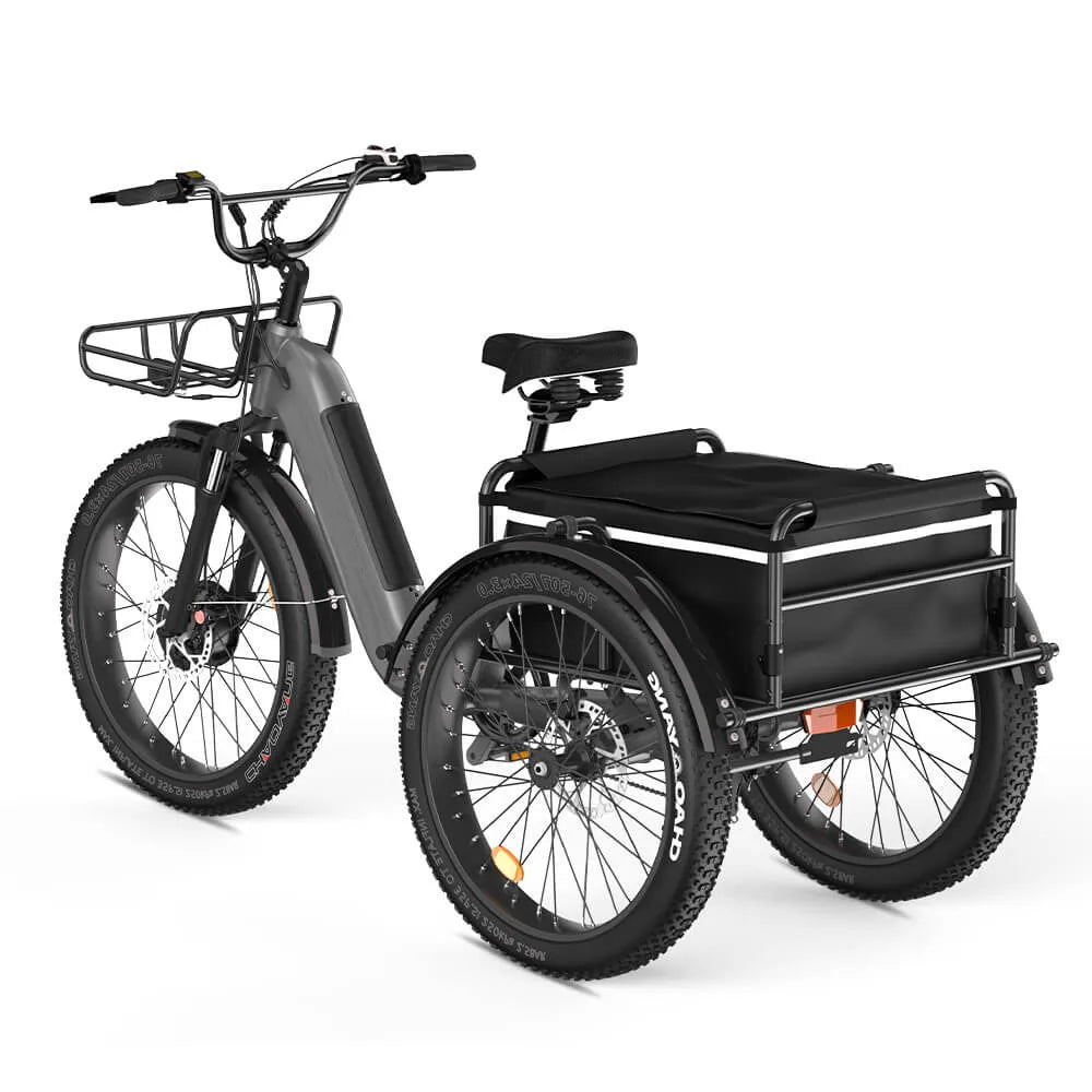 KTX-088595 750W Front Motor Electric Cargo Tricycle with Oversize Saddle and 20" Wheels