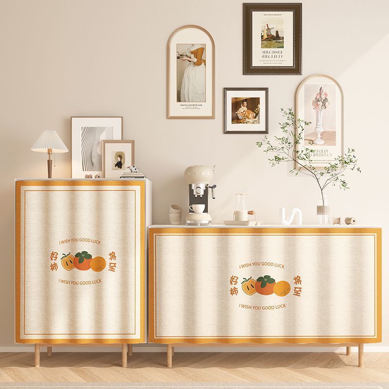 KTX-088595 Punch-Free Kitchen Door Curtain in Flannel – Cartoon Anime Designs, Multiple Sizes Available