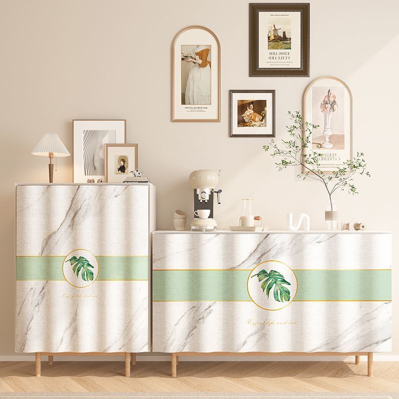 KTX-088595 Punch-Free Kitchen Door Curtain in Flannel – Cartoon Anime Designs, Multiple Sizes Available