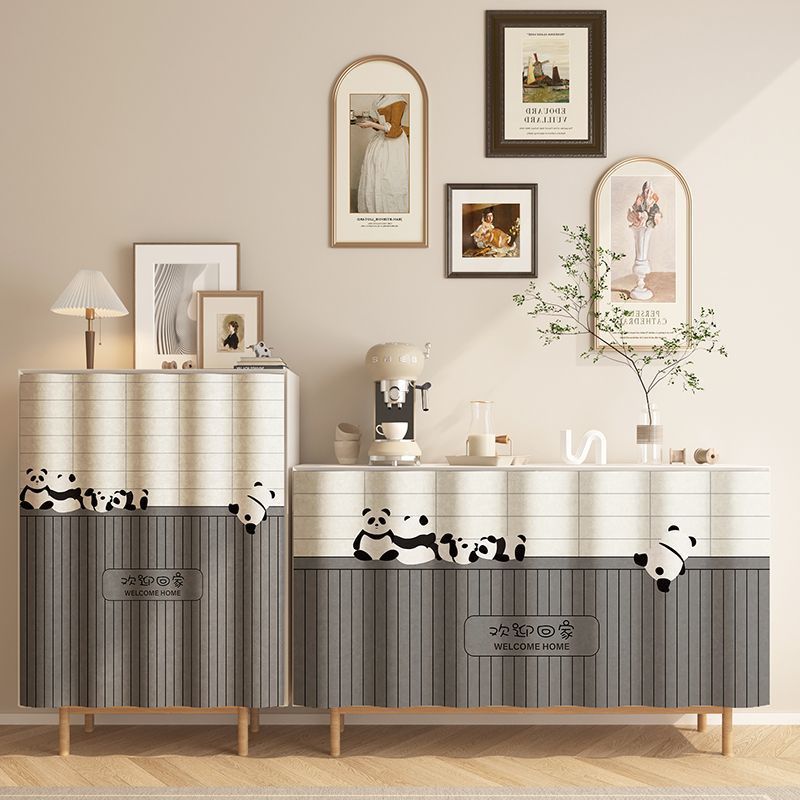 KTX-088595 Punch-Free Kitchen Door Curtain in Flannel – Cartoon Anime Designs, Multiple Sizes Available