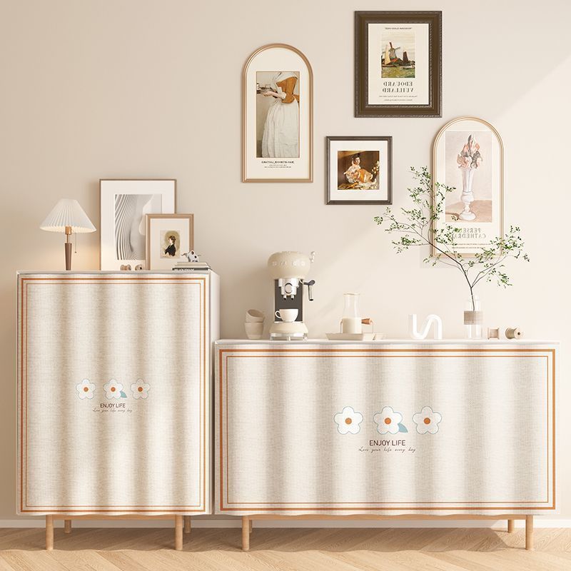 KTX-088595 Punch-Free Kitchen Door Curtain in Flannel – Cartoon Anime Designs, Multiple Sizes Available