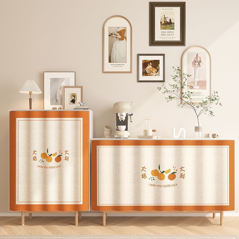 KTX-088595 Punch-Free Kitchen Door Curtain in Flannel – Cartoon Anime Designs, Multiple Sizes Available