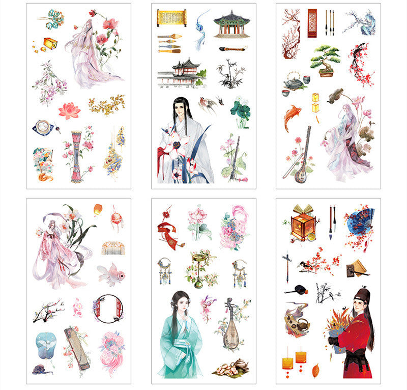 KTX-088723 Cultural and Creative Life Stickers for Diary Decoration - Variety of Designs Available