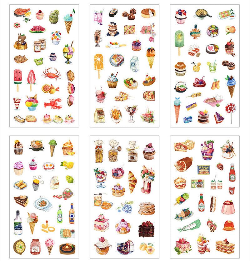 KTX-088723 Cultural and Creative Life Stickers for Diary Decoration - Variety of Designs Available
