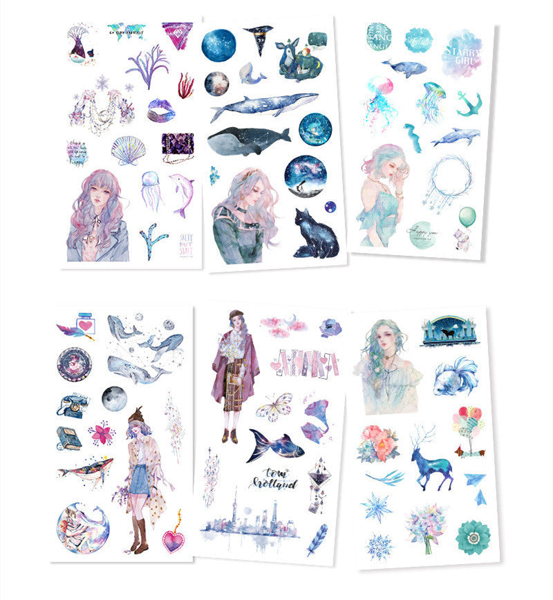 KTX-088723 Cultural and Creative Life Stickers for Diary Decoration - Variety of Designs Available