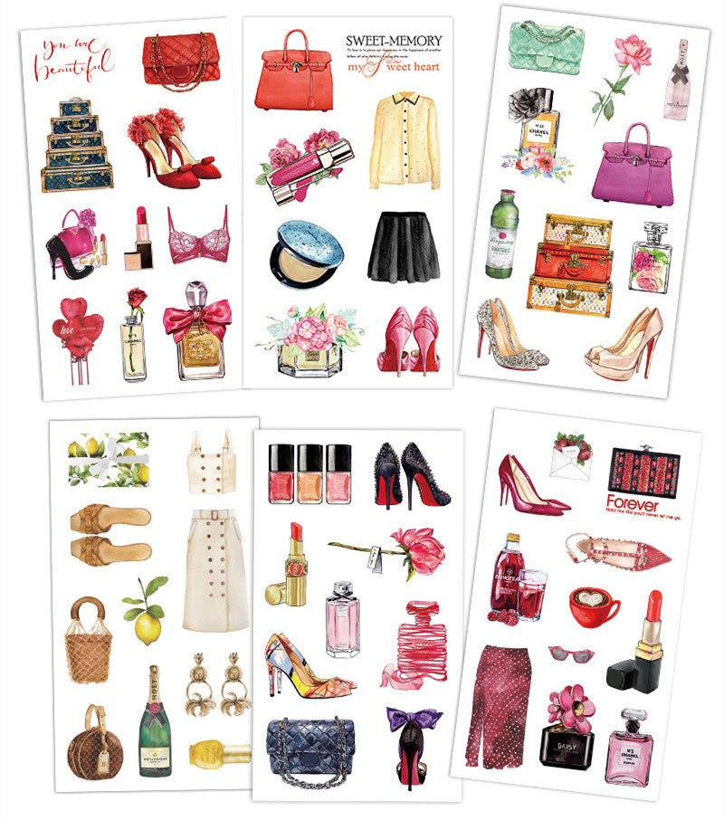 KTX-088723 Cultural and Creative Life Stickers for Diary Decoration - Variety of Designs Available