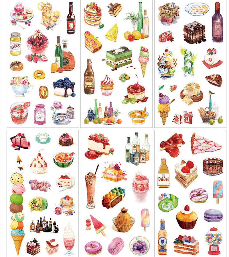 KTX-088723 Cultural and Creative Life Stickers for Diary Decoration - Variety of Designs Available