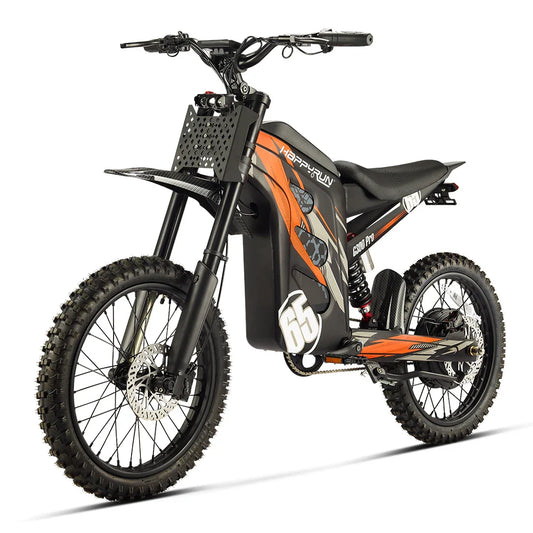 KTX-088979 HappyRun G300 Pro 6500W Electric Dirt Bike - Long Range Mountain E-Bike with Max Speed 80 km/h