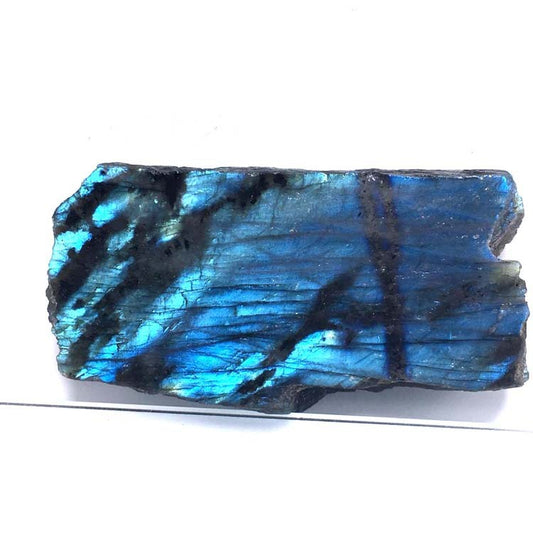 KTX-088979 Natural Labradorite Rough Stone with Polished Finish - Irregular Size Mineral Specimen