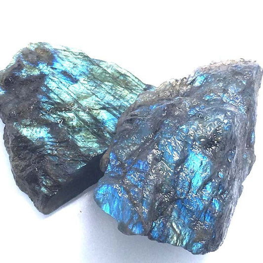 KTX-088979 Natural Labradorite Rough Stone with Polished Finish - Irregular Size Mineral Specimen