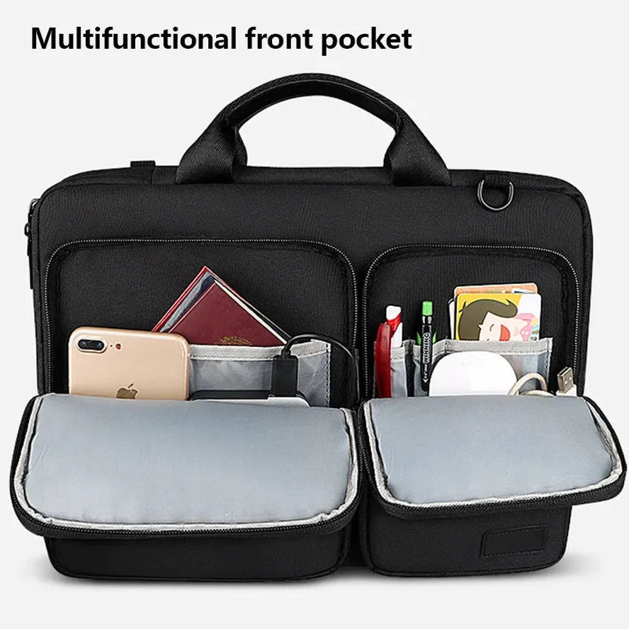 KTX-089107 Stylish Laptop Messenger Bag with Zipper Closure - Versatile Briefcase for Office Use