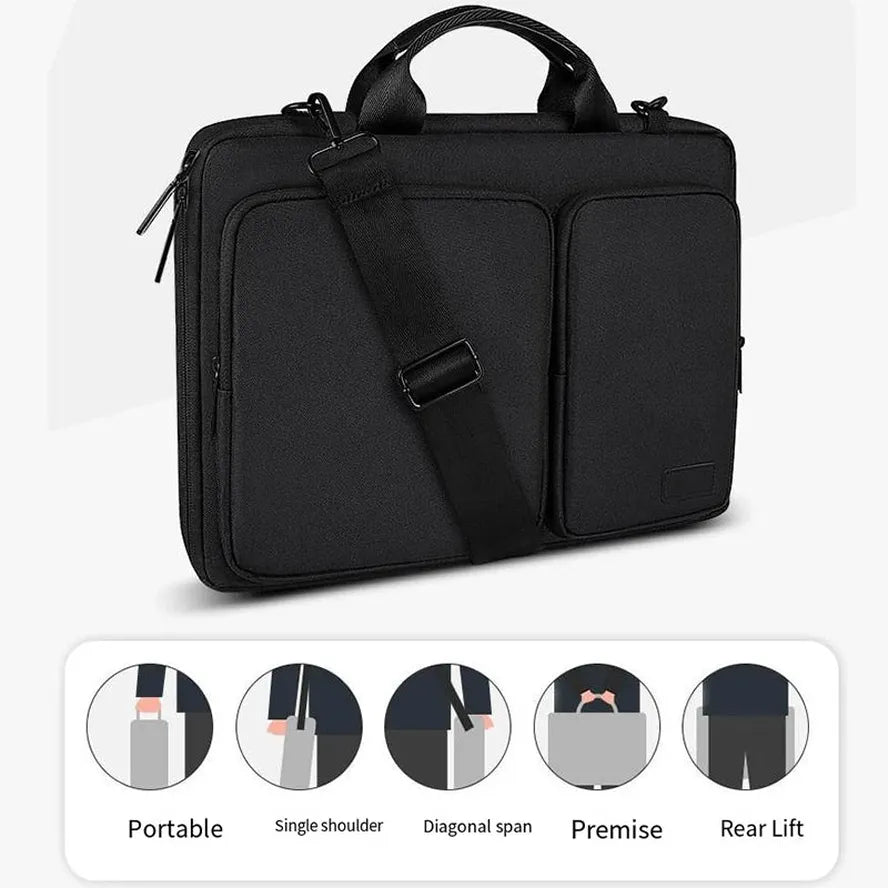 KTX-089107 Stylish Laptop Messenger Bag with Zipper Closure - Versatile Briefcase for Office Use