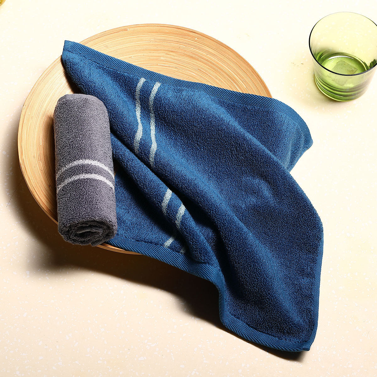 KTX-089619 Smart Induction Cotton Square Towel - 34cm x 34cm, 100% Cotton, Soft and Durable
