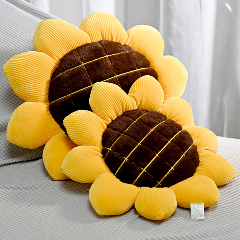 KTX-090003 Sunflower Plush Pillow for Sofa, Living Room, and Car - 38cm, 48cm, 68cm