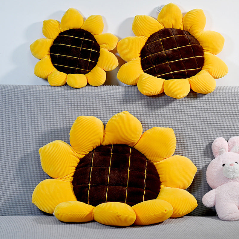 KTX-090003 Sunflower Plush Pillow for Sofa, Living Room, and Car - 38cm, 48cm, 68cm