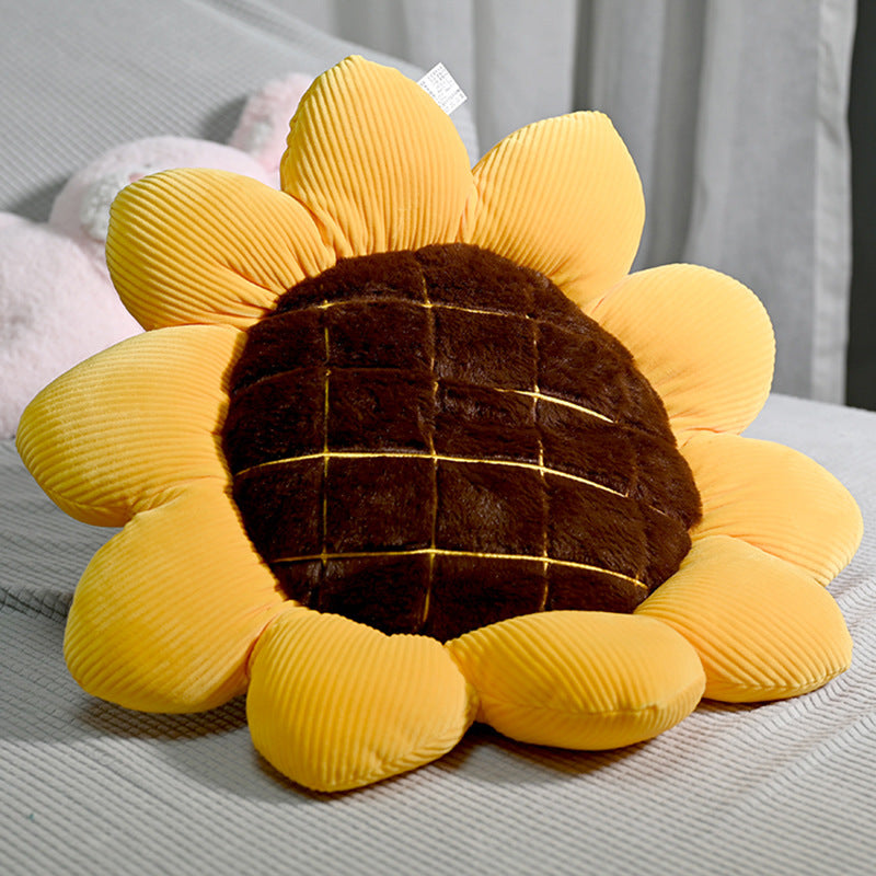 KTX-090003 Sunflower Plush Pillow for Sofa, Living Room, and Car - 38cm, 48cm, 68cm