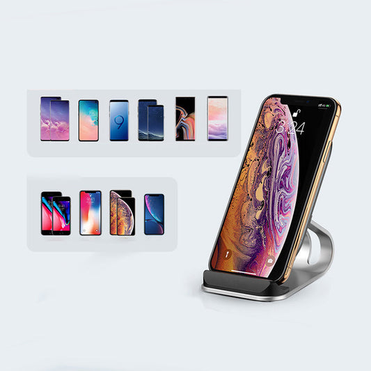 KTX-090259 Vertical Wireless Fast Charger for Mobile Phones - Type-C Interface, 10W & 15W Options in Black, Silver, Blue