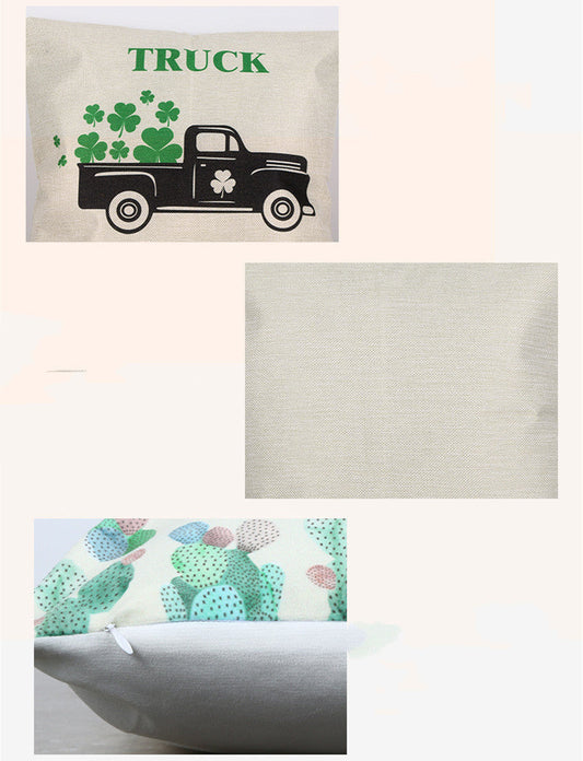 KTX-091027 Nordic Animal Vintage Linen Pillowcase – 45x45cm Home Sofa Cushion