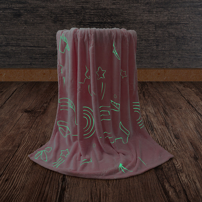 KTX-092819 Coral Fleece Children's Nap Blanket – Soft Cartoon Design for Cozy Comfort