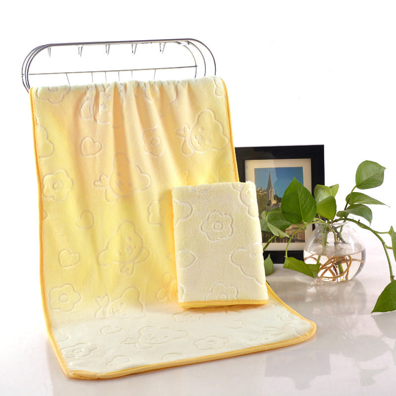 KTX-093075 Hemming Embossed Microfiber Towel - Superfine Fiber, 35x75 cm