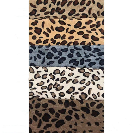 KTX-093331 Leopard Print Women's A-Line Skirt Fabric - 100% Polyester, 150cm Width