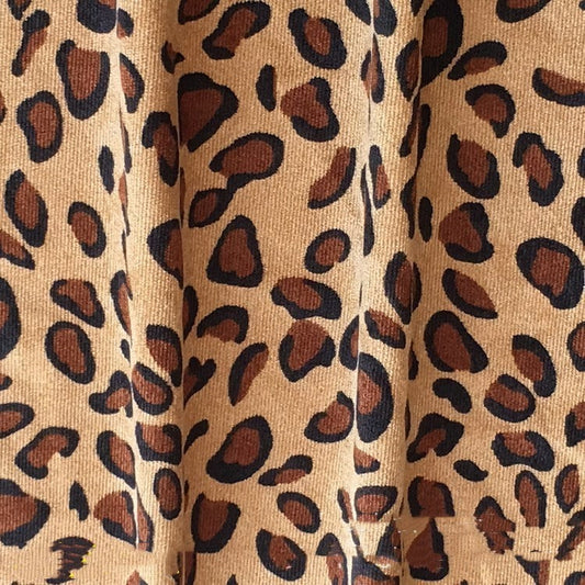 KTX-093331 Leopard Print Women's A-Line Skirt Fabric - 100% Polyester, 150cm Width