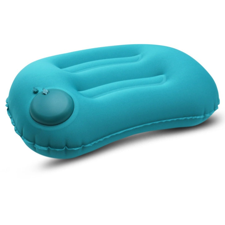 KTX-093331 TPU Semi-Circular Inflatable Pillow for Travel and Office Use - 45CM x 29CM x 8.5CM