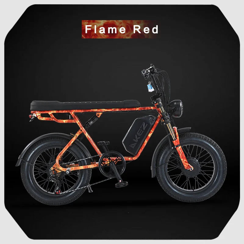 KTX-093971 Akez S1 Max Electric Bike - 48V 750W Motor, 26Ah Long-Range Battery, 20" Off-Road Adventure E-Bike