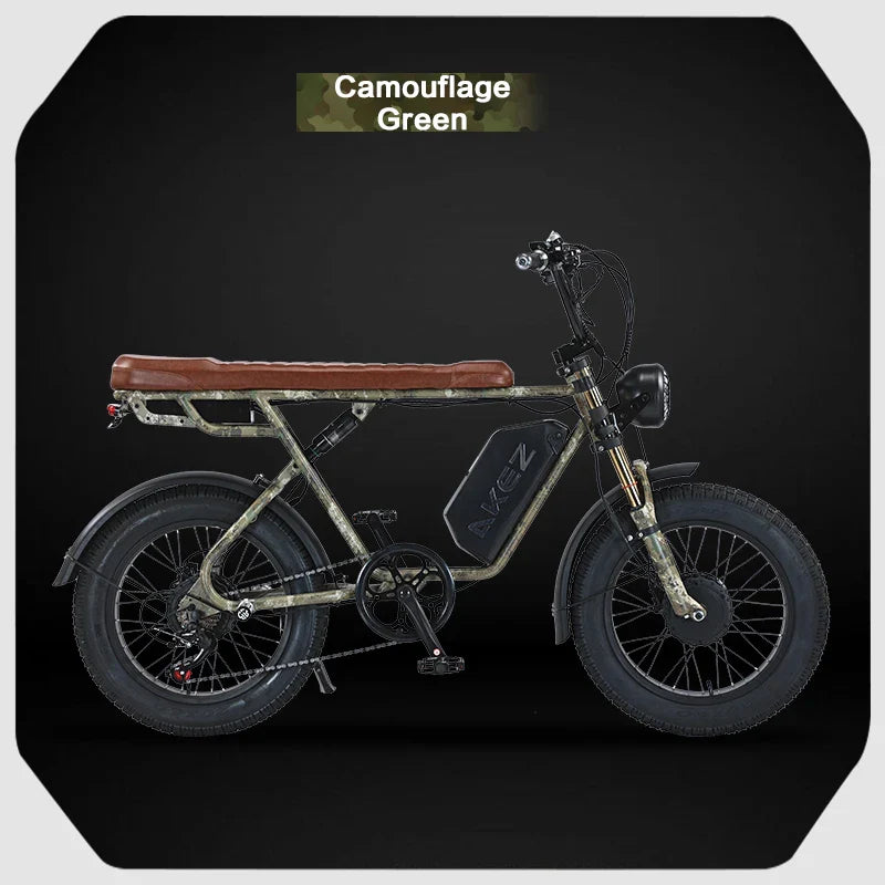 KTX-093971 Akez S1 Max Electric Bike - 48V 750W Motor, 26Ah Long-Range Battery, 20" Off-Road Adventure E-Bike