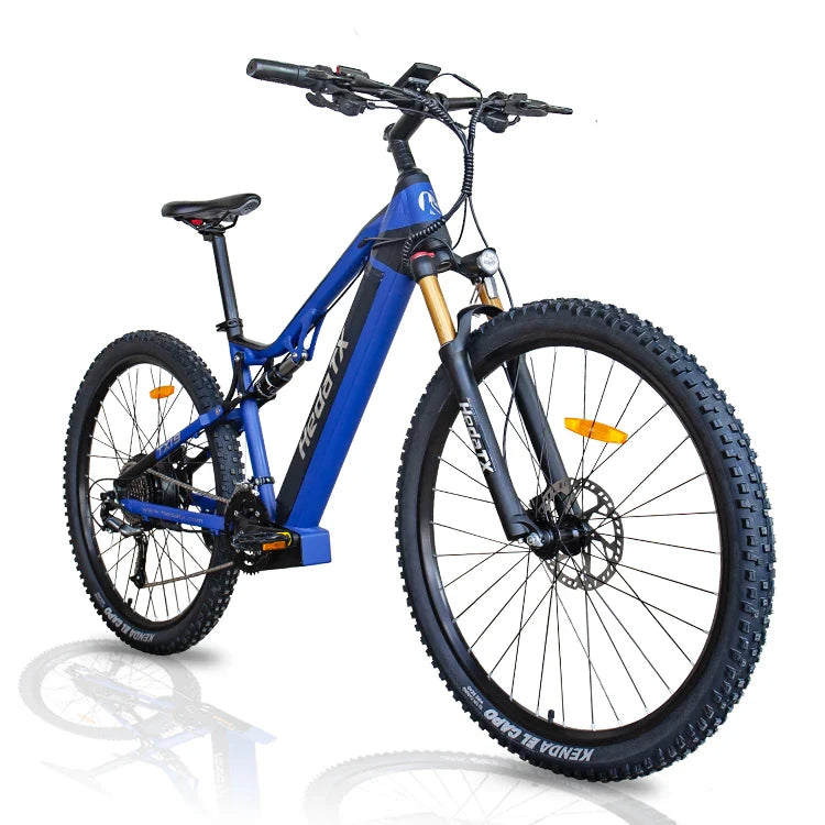 KTX-095123 29 Inch Electric Mountain Bike with Full Suspension and 48V 19.2Ah Battery, 27-Speed Gears