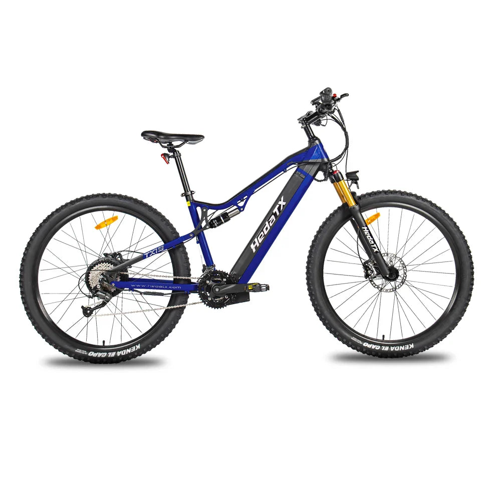 KTX-095123 29 Inch Electric Mountain Bike with Full Suspension and 48V 19.2Ah Battery, 27-Speed Gears