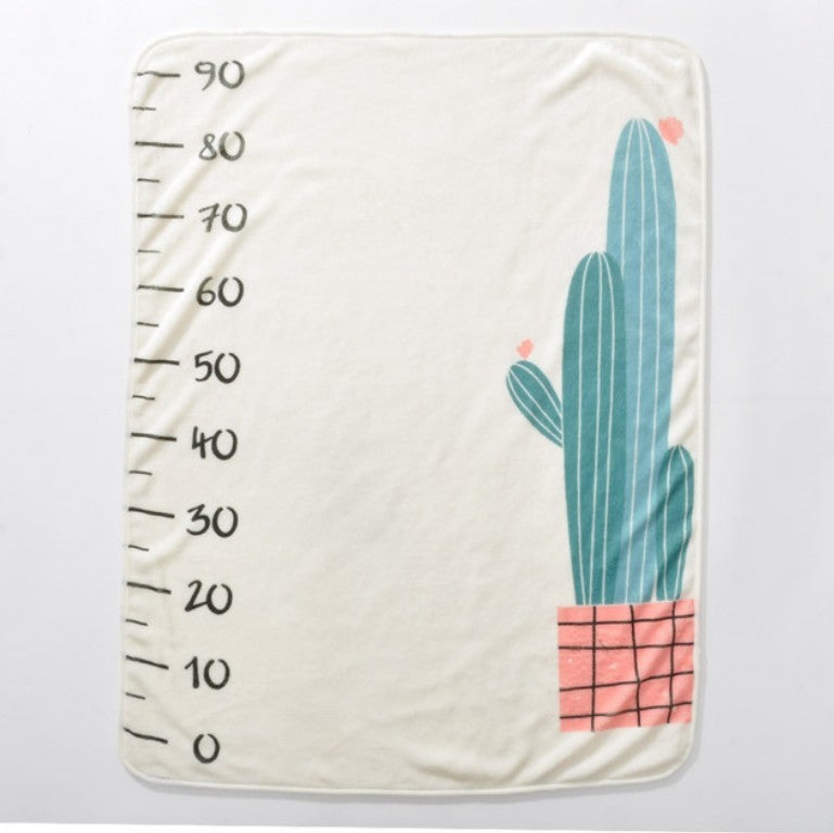 KTX-095635 Baby Milestone Blanket for Monthly Growth Photography - Soft Fleece Photo Prop 76x102cm