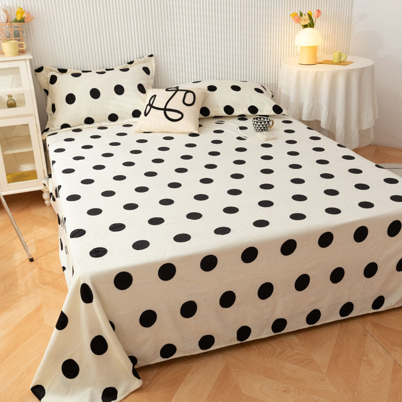 KTX-095955 Printed Polyester Bed Sheet with Cute Animal and Geometric Designs