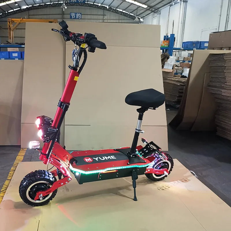 KTX-096147 Powerful 5000W Dual Motor Electric Scooter, 80km/h Max Speed, 60V Battery, 11-inch Tires, Foldable Design