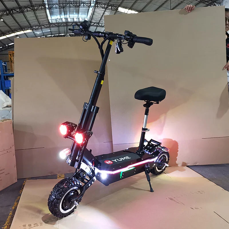 KTX-096147 Powerful 5000W Dual Motor Electric Scooter, 80km/h Max Speed, 60V Battery, 11-inch Tires, Foldable Design