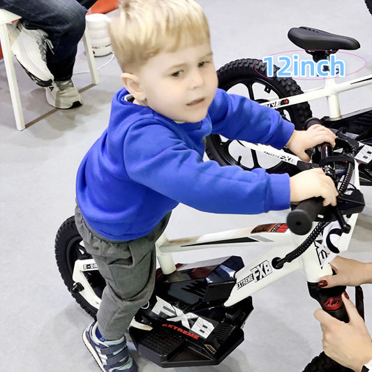 KTX-099667 Children's 12" Electric Balance Bike with Hydraulic Suspension, 250W Motor, and 3 Speed Settings