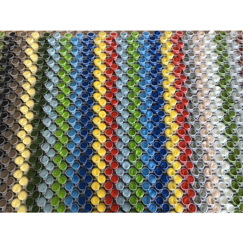 KTX-101331 Digital Oil Painting - DIY Hand-Painted Character and Landscape Art on Canvas with Framed Display