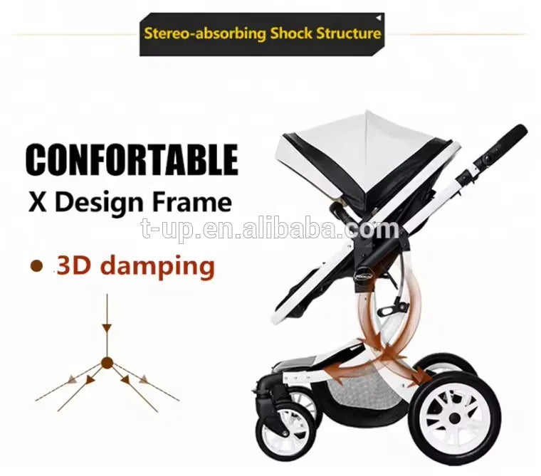 KTX-101587 Deluxe European Standard Baby Jogger Stroller with Premium Features