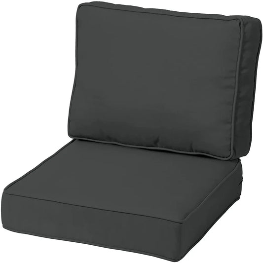 KTX-101907 Medium Outdoor Patio Cushion Set for Chairs and Bathtubs - Versatile Lumbar and Seat Comfort
