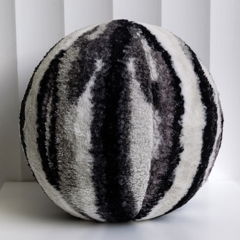 KTX-102355 Stylish Ins-Style Plush Round Pillow in Solid Colors - Soft and Cozy 30cm