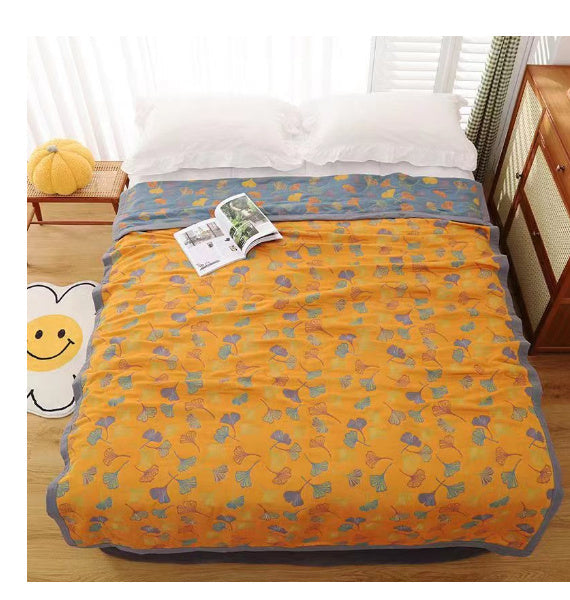 KTX-103507 Pure Cotton Multi-Functional Three-Layer Yarn Summer Quilt and Pillowcase Set - Available in Multiple Sizes