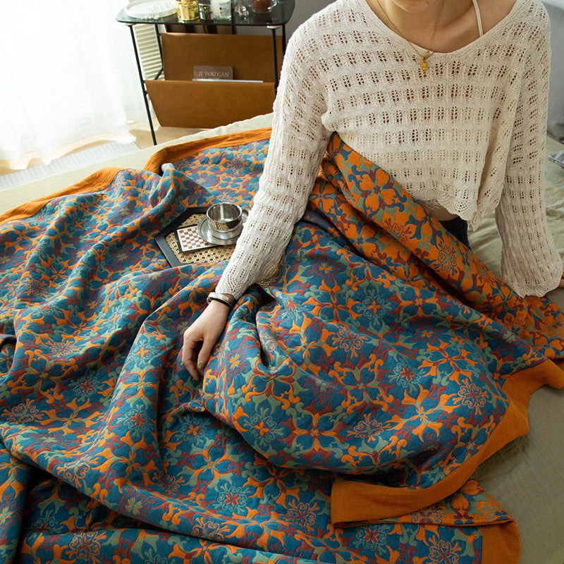 KTX-103507 Pure Cotton Multi-Functional Three-Layer Yarn Summer Quilt and Pillowcase Set - Available in Multiple Sizes