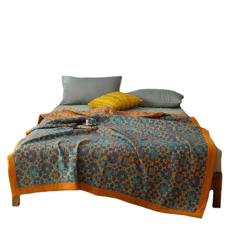 KTX-103507 Pure Cotton Multi-Functional Three-Layer Yarn Summer Quilt and Pillowcase Set - Available in Multiple Sizes