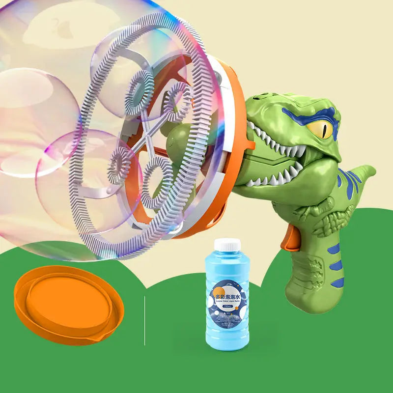 KTX-103955 Dinosaur Bubble Maker Toy - Big Bubble Blowing Machine for Outdoor Fun