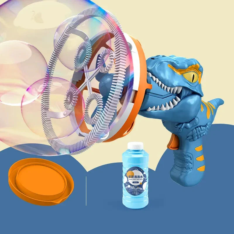 KTX-103955 Dinosaur Bubble Maker Toy - Big Bubble Blowing Machine for Outdoor Fun