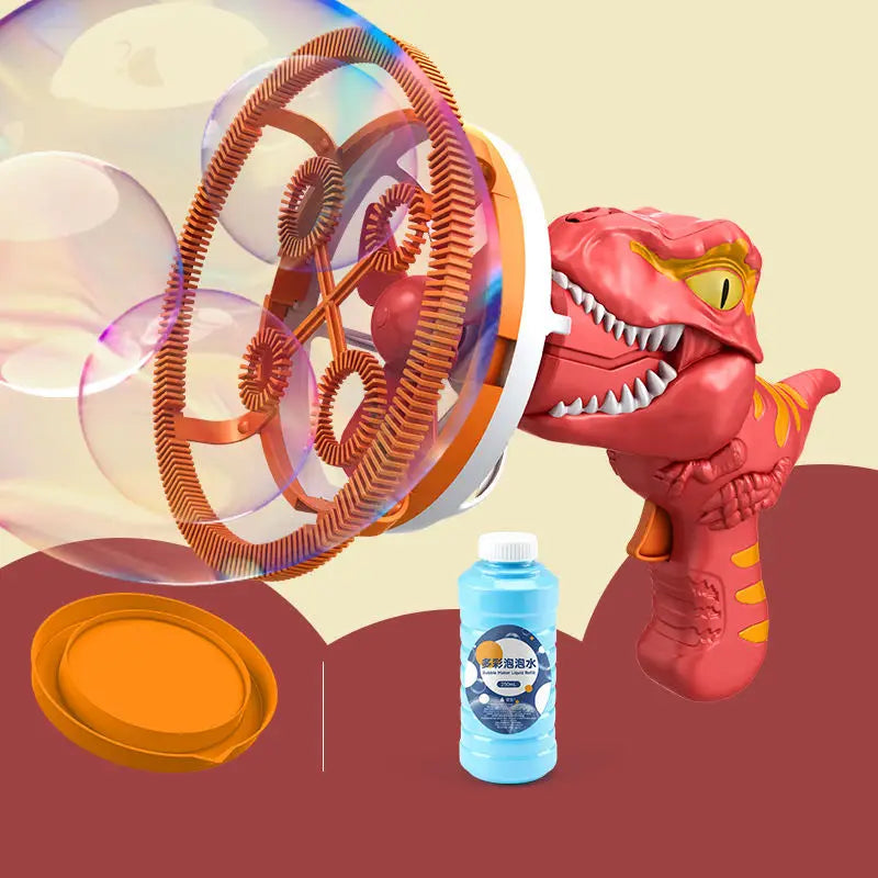 KTX-103955 Dinosaur Bubble Maker Toy - Big Bubble Blowing Machine for Outdoor Fun
